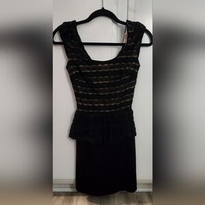 Mystic Black Lace Open Back Dress Size S